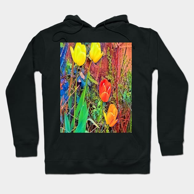 The tulips - flowers Hoodie by All my art